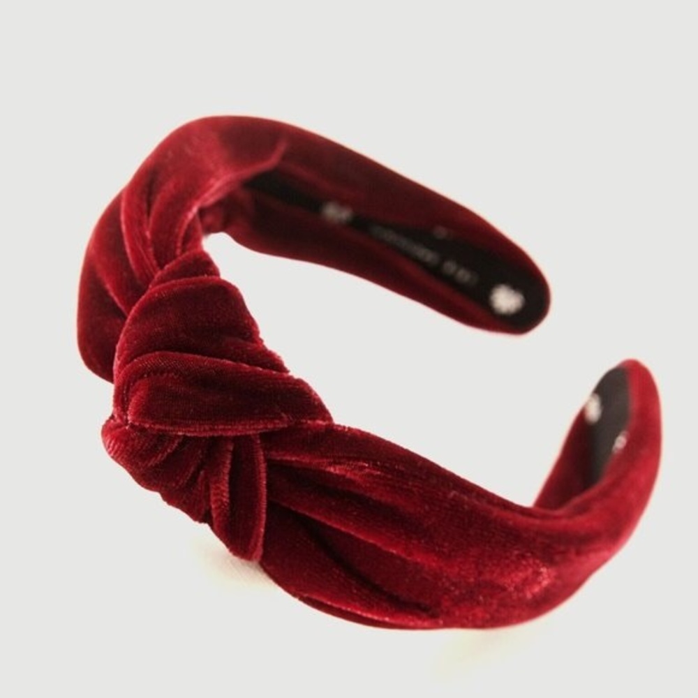 New! Never used! Lele Sadoughi Maroon Velvet Knotted Headband